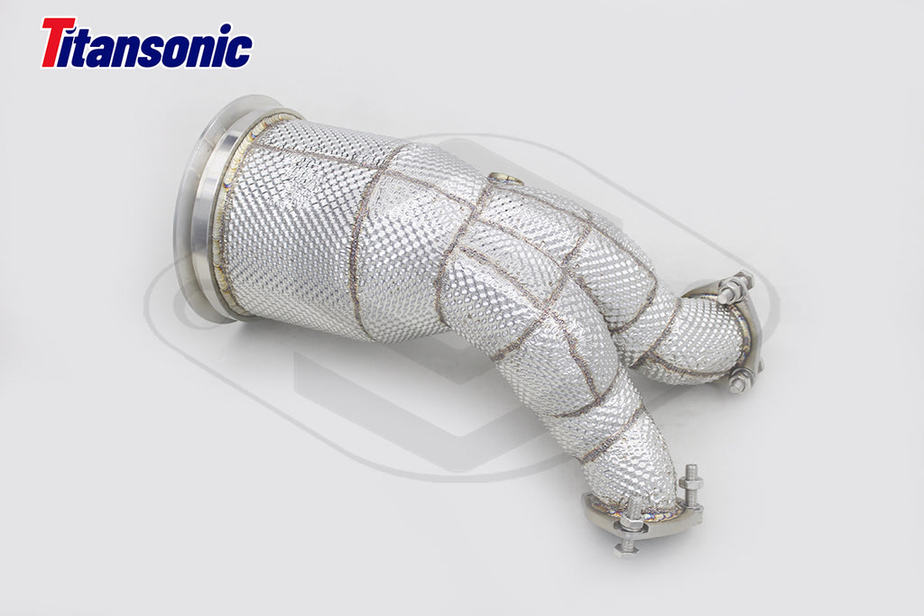 Audi SQ5 3,0TFSi Sportback B9 Milltek Sport Downpipe med 200cells HJS Racekatalysator (passar original Cat-Back)