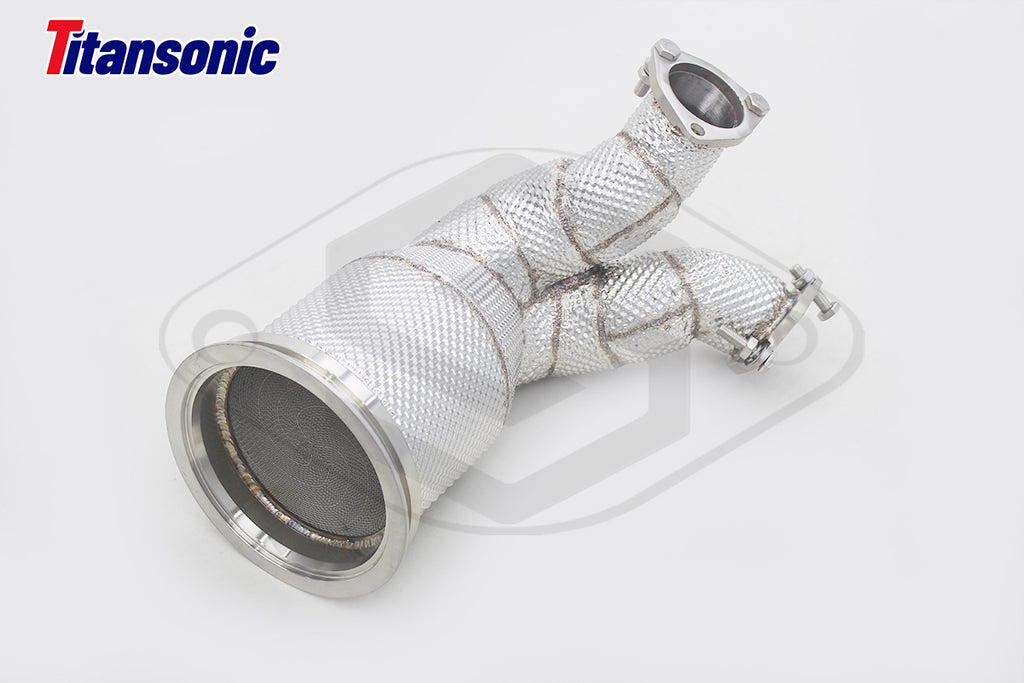 Audi SQ5 3,0TFSi Sportback B9 Milltek Sport Downpipe med 200cells HJS Racekatalysator (passar original Cat-Back)