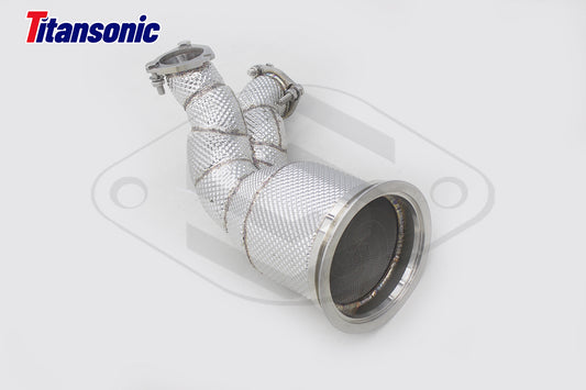 Audi SQ5 3,0TFSi Sportback B9 Milltek Sport Downpipe med 200cells HJS Racekatalysator (passar original Cat-Back)