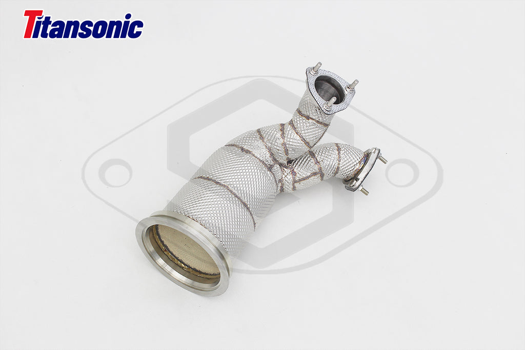 Audi SQ5 3,0TFSi Sportback B9 Milltek Sport Downpipe med 200cells HJS Racekatalysator (passar original Cat-Back)