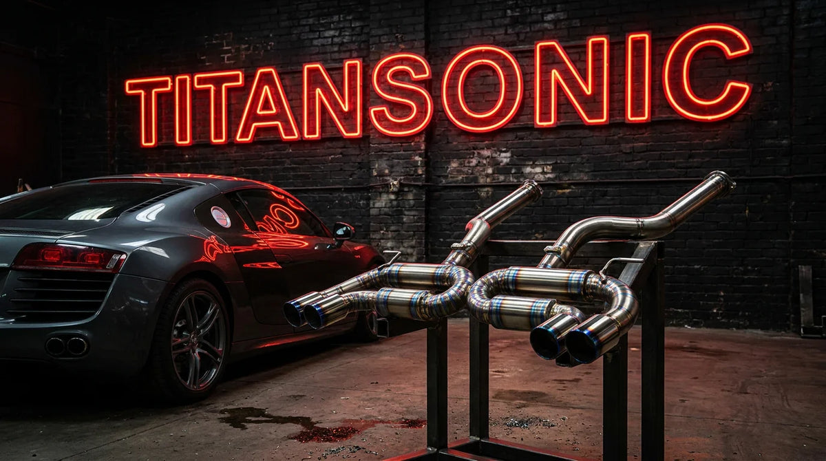 TITANSONIC Brand Hero Banner with Glowing Text